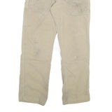 CARHARTT Mens Cotton Blend Beige Relaxed Straight Trousers W30 L30 Workwear