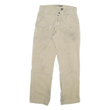 CARHARTT Mens Cotton Blend Beige Relaxed Straight Trousers W30 L30 Workwear
