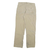 CARHARTT Mens Cotton Blend Beige Relaxed Straight Trousers W30 L30 Workwear