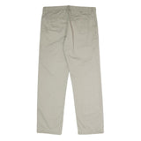 CALVIN KLEIN JEANS Mens Cotton Beige Regular Straight Trousers W34 L31 Casual