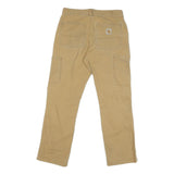 CARHARTT Mens Cotton Blend Beige Regular Fit Straight Leg Trousers W30 L28