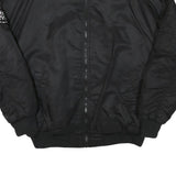 BILAL HASSANI Mens Black Bomber Jacket M Polyester Blend Plain Zip Casual