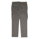ENGBERS Mens Cotton Blend Grey Regular Fit Straight Leg Trousers W36 L31 Casual
