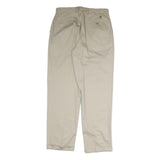 TOMMY HILFIGER Mens Cotton Beige Regular Straight Trousers W36 L34 Classic