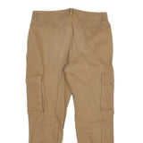 ONLY Mens Cotton Blend Beige Regular Cargo Trousers W32 L28 Zip Closure Casual