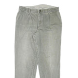 G GABALDI Mens Cotton Blend Grey Regular Fit Straight Leg Trousers W34 L31 Smart