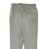 G GABALDI Mens Cotton Blend Grey Regular Fit Straight Leg Trousers W34 L31 Smart