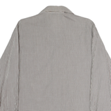 SHIRTS COMPANY Mens Brown & White Check Shirt M Cotton Blend Casual Long Sleeve