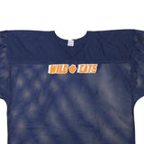 RUSSELL ATHLETIC Mens Navy Blue Wild Cats Graphic T-Shirt XL Short Sleeve V-Neck