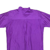 Mens Purple Plain Short Sleeve Shirt M Casual Lightweight Button Up
