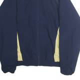 RUSSELL ATHLETIC Mens Navy & Pale Yellow Zip Jacket L Polyester Sportswear