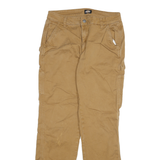 DICKIES Mens Cotton Blend Slim Tapered Beige Workwear Trousers W28 L31