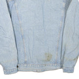 LEVI'S Mens Blue Cotton Blend Denim Jacket L Button Closure Classic Fit Casual