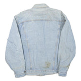 LEVI'S Mens Blue Cotton Blend Denim Jacket L Button Closure Classic Fit Casual
