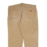 DICKIES Mens Jeans Beige Relaxed Loose Denim W44 L32 Workwear Utility Zip