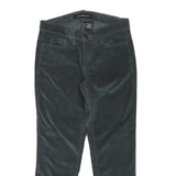 CALVIN KLEIN Womens Cotton Blend Black Regular Fit Straight Leg Trousers W26 L23