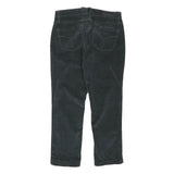 CALVIN KLEIN Womens Cotton Blend Black Regular Fit Straight Leg Trousers W26 L23