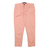 CALVIN KLEIN JEANS Womens Slim Peach Cotton Blend Trousers W29 L24 Casual Smart