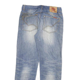 DICKIES Mens Slim Blue Cotton Blend Denim Jeans W28 L28 Classic Zip Pocket