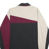 WRANGLER Mens Black & Burgundy & Beige Colourblocked Shirt M Long Sleeve Cotton