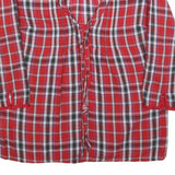 PROMOD Womens Red Checked Printed Blouse Long Sleeve Round Neck UK 12 Casual