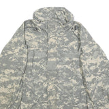 CREATIVE APPAREL Mens Grey Nylon Jacket M Plain Zip Military Style Tactical