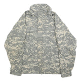 CREATIVE APPAREL Mens Grey Nylon Jacket M Plain Zip Military Style Tactical