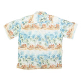 COOKE STREET Mens Blue & Beige Hawaiian Shirt XL Casual Lightweight Cotton