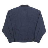 MCGREGOR Mens Navy Blue Classic Jacket L Polyester Blend Zip Plain Lightweight
