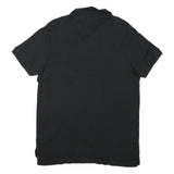 CHAPS Mens Black Cotton Blend Short Sleeve Polo Shirt M Classic Fit Casual