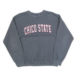 MV SPORT Mens Grey Chico State Crew Neck L Cotton Blend Sweatshirt Casual Wear