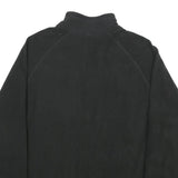 STARTER Mens Black Plain Jumper 1/4 Zip Polyester L Casual Comfort