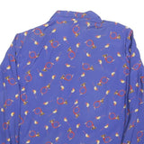 JULIETTA Womens Blue Printed Shirt Long Sleeve Collared M Stylish Relaxed Fit