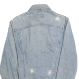 LEVI'S Womens Blue Cotton Denim Jacket M Button Plain Classic Casual