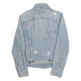 LEVI'S Womens Blue Cotton Denim Jacket M Button Plain Classic Casual