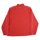 CHAMPION Mens Red Zip Jacket XL Nylon Plain Athletic Sports Track Top