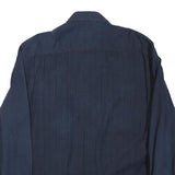 ARMANI EXCHANGE Mens Blue Cotton Blend Shirt L Casual Everyday Button Front