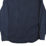 ARMANI EXCHANGE Mens Blue Cotton Blend Shirt L Casual Everyday Button Front