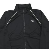 CHAMPION Mens Black Zip Jacket M Polyester Blend Plain Sports Casual Wear