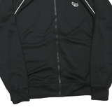 CHAMPION Mens Black Zip Jacket M Polyester Blend Plain Sports Casual Wear
