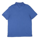 CALVIN KLEIN Mens Blue Polo Shirt M Cotton Blend Short Sleeve Plain Classic Fit