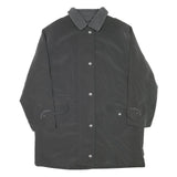 MARCONA Womens Black & Grey Classic Jacket XL Polyester Blend Button Closure