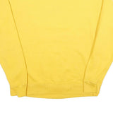CHAMPION Mens Yellow Crew Neck L Sweatshirt Cotton Blend Casual Pullover