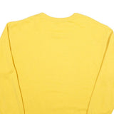 CHAMPION Mens Yellow Crew Neck L Sweatshirt Cotton Blend Casual Pullover