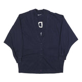 FRAPP Womens Navy Teddy Patterned Cotton Blend Jumper Cardigan XL Bear Design