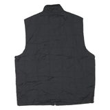 CHAPS Mens Black Quilted Zip Jacket M Polyester Blend Lightweight Casual