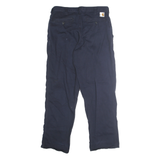 CARHARTT Mens Navy Blue Regular Fit Straight Leg Trousers W32 L30 Workwear