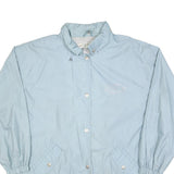 COSMOS Womens Blue Button Jacket L Polyester Blend Plain Casual Oversized