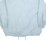 COSMOS Womens Blue Button Jacket L Polyester Blend Plain Casual Oversized