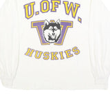 Womens White University Of Washington Huskies Graphic T-Shirt XL Long Sleeve